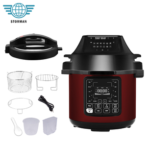 Nuova Pentola a Pressione Elettrica <span class=keywords><strong>in</strong></span> Acciaio Inox 5L con Controllo Intelligente del Tempo, 2 <span class=keywords><strong>in</strong></span> 1 <span class=keywords><strong>Friggitrice</strong></span> <span class=keywords><strong>ad</strong></span> <span class=keywords><strong>Aria</strong></span> per Cucina, Hotel e Casa - Product Image 1