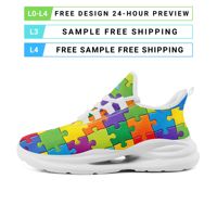 Chaussures de course décontractées à motif coloré avec empeigne en maille respirante, personnalisables avec logo OEM/ODM, pour hommes et femmes, directement de l'usine FN079-26027004-1