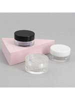 Boîte vide transparente en plastique 5G pour poudre libre, fard à paupières, poudre de miel, échantillon, format voyage portable, cosmétique en flacon