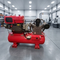 Gonfleur de pneu électrique à piston 7.5kw 37CFM 12bar 16bar Compresseur d'air diesel stationnaire pour lavage de voiture