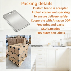 Tagliere Bifacciale in Acciaio Inox 304, Spessore 1,5 mm, Antiruggine e Antibatterico per Carne, Verdure e Formaggio - Product Image 4