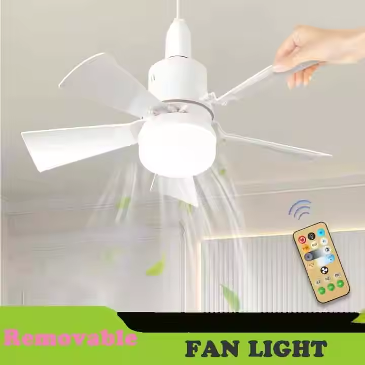 Socket E27 LED Ampoule Ventilateur Lumière Ventilateurs de Plafond avec Lumières pour Maison