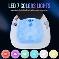 Fauteuil de pédicure en acrylique avec lumières LED colorées, chauffage à température constante, bain de pieds, bassin de massage des pieds, fabriqué en Chine