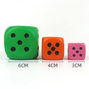 Dadi personalizzati in schiuma di dadi in rilievo per Stress palla morbida 3cm 4cm 6cm pressione per bambini giocattolo Anti bambino con Logo stampato regalo - Product Image 5