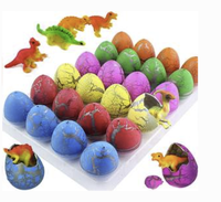 SUNGLAN Best-seller : Jouet œuf surprise à faire éclore en plastique, motif animal de dessin animé, extensible dans l'eau, rafraîchissant, pour enfants, sérigraphie