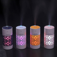 Diffuseur d'huiles essentielles ultrasonique YINHI pour voiture, extérieur, maison, mini humidificateur USB en plastique 250 ml avec LED à changement de couleur