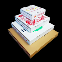 Scatola per Pizza SP3208 in Cartone Ondulato di Alta Qualità, Multi-misura, in Carta Kraft Bianca con Logo Personalizzato per Imballaggio Alimentare
