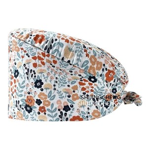 Bouffant Scrub Caps Nursing Working with <b>Sweatband</b> Adjustable Surgical Hats Adjustable Surgical Scrub Cap with Button,<b>Sweatband</b> - Product Image 2