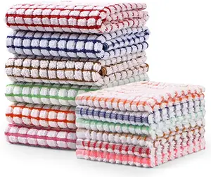 High Quality Woven 100% Cotton Small Kitchen Tea Towel Dish Cloth 30x30cm