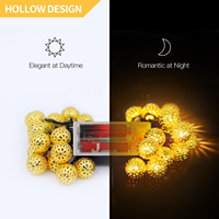 Guirlande lumineuse LED marocaine à piles, 3 mètres, pour fêtes, Noël, porche, patio, mariage, décoration