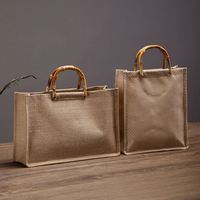 Vente en gros de sacs de mariage en lin naturel Emballage de jute 50kg Cadeau Shopping Toile Oignon Vieux Fourre-Tout Noir Plage Utilisé Toile de jute Sacs