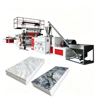 Machine d'extrusion automatique de panneaux en PVC marbré, options haute brillance ou gaufrage, machine à panneaux en marbre