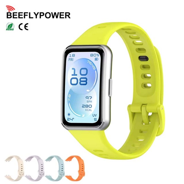 BEEFLYPOWER Replacement Smooth Silicone Original Bracelet SmartWatch Portable Strap for Huawei Band 11/11 Pro Accessories