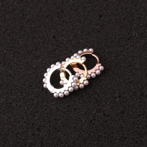 Showfay Bijoux de <span class=keywords><strong>piercing</strong></span> corporel en cuivre plaqué or avec zircon pour nez, orbite, hélix, diath, snug, rook, tragus - Product Image 5