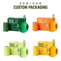 Distributeur de sacs à déjections canines en silicone avec logo personnalisé, étui portable pour sacs à déjections pour chien, chiot, laisse, clip, rouleau, promenade