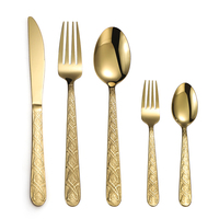 Ensemble de couverts en acier inoxydable avec poignée motif papillon, vente en gros d'usine, cuillère, fourchette, couteau pour la maison, les mariages et les hôtels