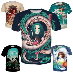 Vente chaude T-shirt anime classique japonais indépendamment du sexe La chemise de sport Streetwear accepte les motifs personnalisés pour faire le T-sh