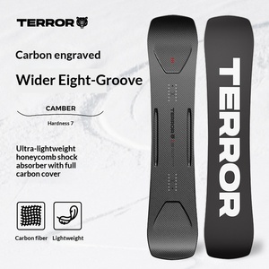 Carbon Fiber Snowboard for Adults Widened Lightweight Super Elastic Men's Racing Board <b>Skiing</b> Carbon Engraving - Widened Eight E - Product Image 1