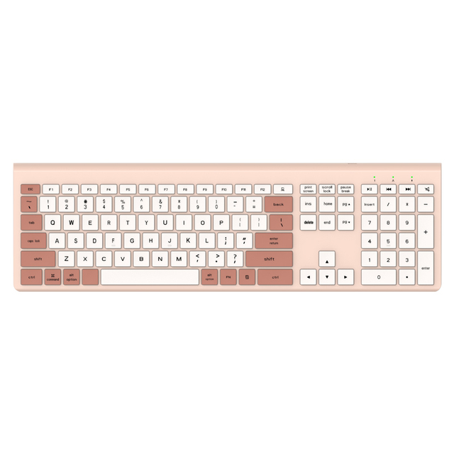 Custom Full-Size Slim Wireless Keyboard Rechargeable Silent 2.4G + BT Keyboard