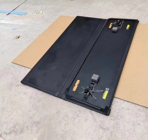 Couverture de benne de camionnette en aluminium à trois plis, couverture de benne <span class=keywords><strong>rigide</strong></span> à enroulement, ajustement universel, étanche, compatible Ford Ranger F-150 - Product Image 4