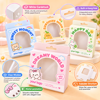 Boîte d'emballage personnalisée pour fenêtre, idéale pour l'impression d'articles de toilette, de pinces à cheveux, de pièces de nail art et de boîtes à cils en papier