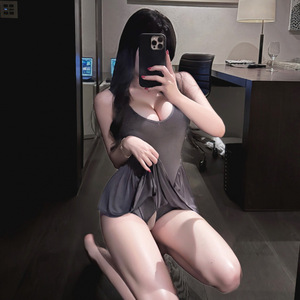 Everyday wearable zippered open crotch wild dress, passionate no-brainer fun lingerie, sexy and innocent no-undress qqny - Product Image 4