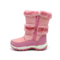 Bottes d'hiver pour enfants YL-1997, de haute qualité, tendance, roses, imperméables, en fausse fourrure, chaudes, avec fourrure