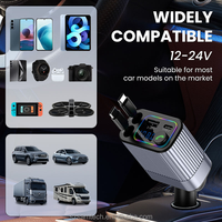 Lecteur MP3 de voiture Q9B avec Bluetooth 5.3 sans fil et émetteur FM, câble d'extension cinq en un, chargeur de téléphone portable PD20W