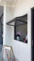 Ventana Plegable de Aluminio para Exterior, Ventanas Plegables Abatibles, Ventana Insonorizada de Doble Vidrio para Cocina