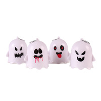 Nouvelle Lampe Fantôme d'Halloween Transfrontalière, Lumière LED de Dessin Animé, Décoration Suspendue pour Maison Hantée, Éclairage d'Ambiance en Plastique pour Intérieur