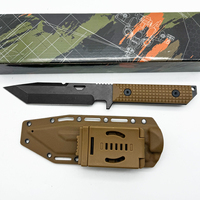 Couteau de camping personnalisable avec lame fixe en acier inoxydable pour la survie et la chasse Poignée en plastique prise en charge par l'OEM
