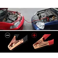 Kit d'accessoires d'urgence automobile rouge/noir : Câble de démarrage d'urgence, pinces crocodiles, pinces de batterie double extrémité