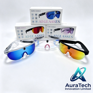 Gafas Inteligentes AuraTech AIMB-G5 Max con IA, Cámara de 8MP, Video Antivibración 1080P, Traducción, Lente Fotocromática UV400, Transferencia de Audio por WiFi - Product Image 6