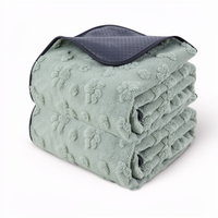 Tapis rafraîchissant rectangulaire en peluche lavable en machine pour chiens, doux, absorbant, réutilisable, couverture pour lit de chien, coussin de couchage pour chiot