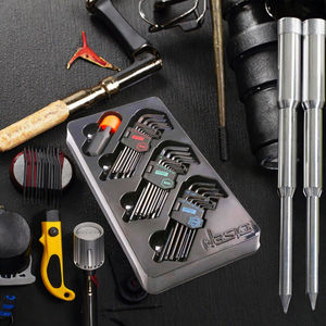 4 pièces clés Allen à bout plat à pointe sphérique industrielle professionnelle métrique moyen long jeu de clés hexagonales Extra longues - Product Image 1