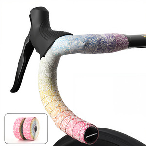 Ruban de guidon Yueli à motif craquelé, 22,2 mm, en EVA, pour vélo de route, avec absorption des chocs et fonction antidérapante - Product Image 5