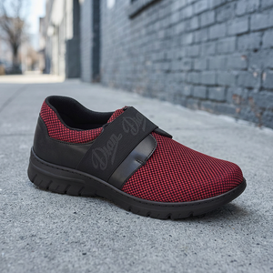 DIAN Hot Sale Work Blucher-Style Trainer Ultralight Sneaker Rojo Color Unisex Footwear With Laces - Product Image 2