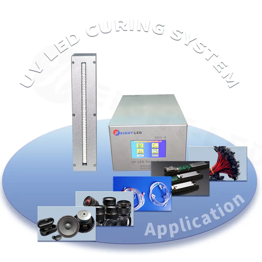 深セン技術工場UVLED硬化システムUV接着剤硬化用にカスタマイズされたUVLED光源