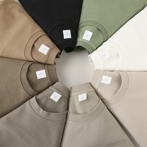 MT2408 Fournisseurs de T-shirts surdimensionnés en coton 100% 320 GSM lavés et épais pour hommes - Product Image 2