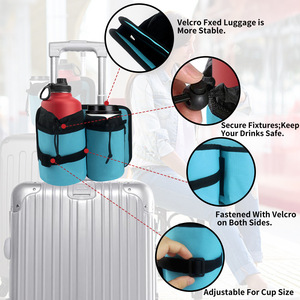 Luggage Cup Holder Neoprene Portable Travel Drink Organizer For Suitcase Accessories - Product Image 3