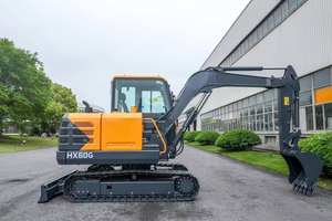 Pelle sur chenilles compacte d'occasion Hyundai HX60G de 6 tonnes, godet de 25 m3, équipement de terrassement en vente - Product Image 2