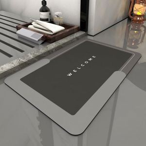 Tapis de douche antidérapant à séchage rapide en diatomite, tapis de salle de bain absorbant, tapis de bain en marbre de diatomite à séchage rapide - Product Image 1