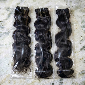 Cheveux naturels REMI, couleur naturelle, cheveux humains Remy indiens du sud, très demandés, tissage de 200g, double trame machine, cheveux vierges de temple indien - Product Image 1