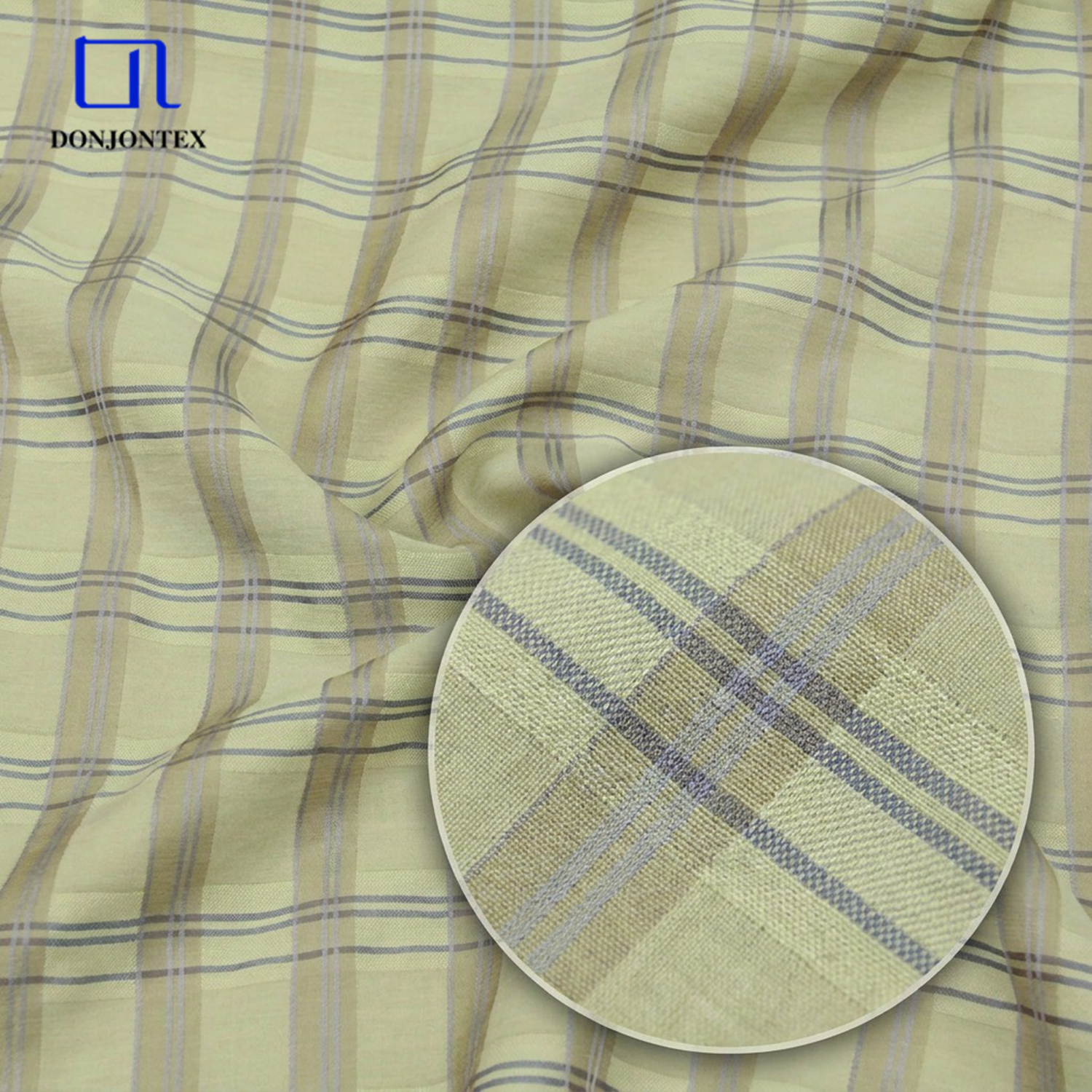 20278 New Design Women's Dress Woven Fabric Soft Touch Polyester Viscose Nylon Check Fabric