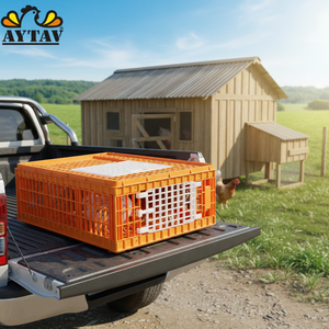 New Side Doors Coop Chicken Transport PE Cages 10-14 Capacity -20C +80C All Seasons AYTAV 6.6kg 77x57x27cm 1 Year - Product Image 3