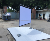 Écran de projection portable 120 pouces 16:9 pour extérieur avec support de projection avant/arrière, trépied, sac de transport et installation facile - Sans plis