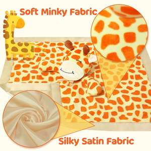 Mantas de Seguridad Suaves con Diseño de Jirafa para Bebés, Juguete de Peluche, Manta de Animales de Peluche, Unisex - Product Image 2