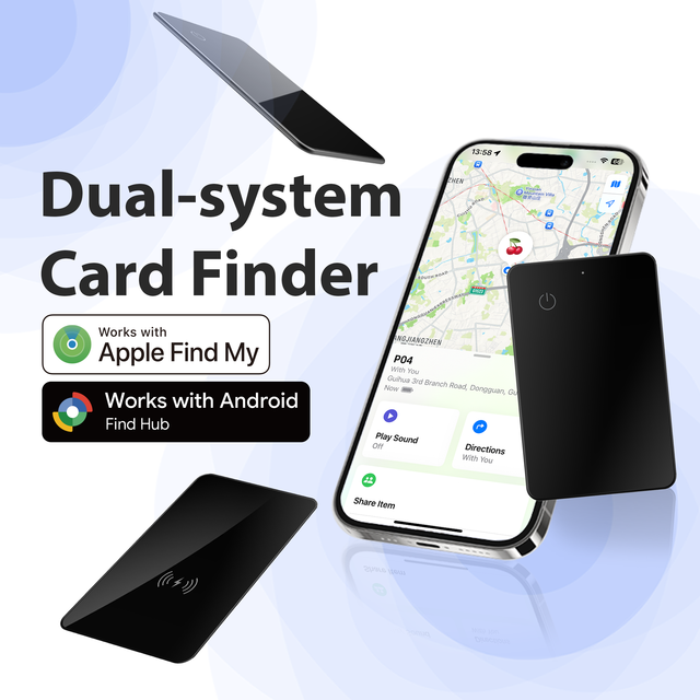 Trangjan Smart Card for Find My GPS Glass Locator Card Find Card Tracker for IOS & Android Wallet Bag