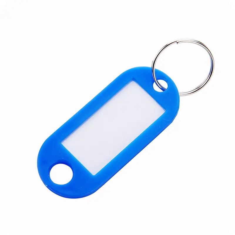 Different colorful plastic Key Tags Id Label Name Tags With Split Ring hotel key