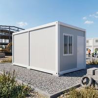 Maison conteneur préfabriquée démontable et extensible, type ADU, 20ft 40ft, avec structure en acier, plancher MGO ignifuge, personnalisable OEM